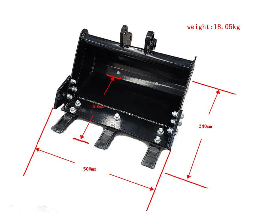 500mm Trenching Bucket General Purpose w teeth for Mini Excavator USA
