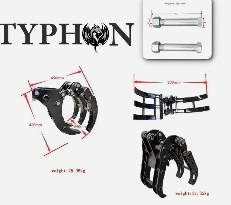 11-in-1 Mini Excavator Attachment Combo Kit All Essential Tools for Worksites