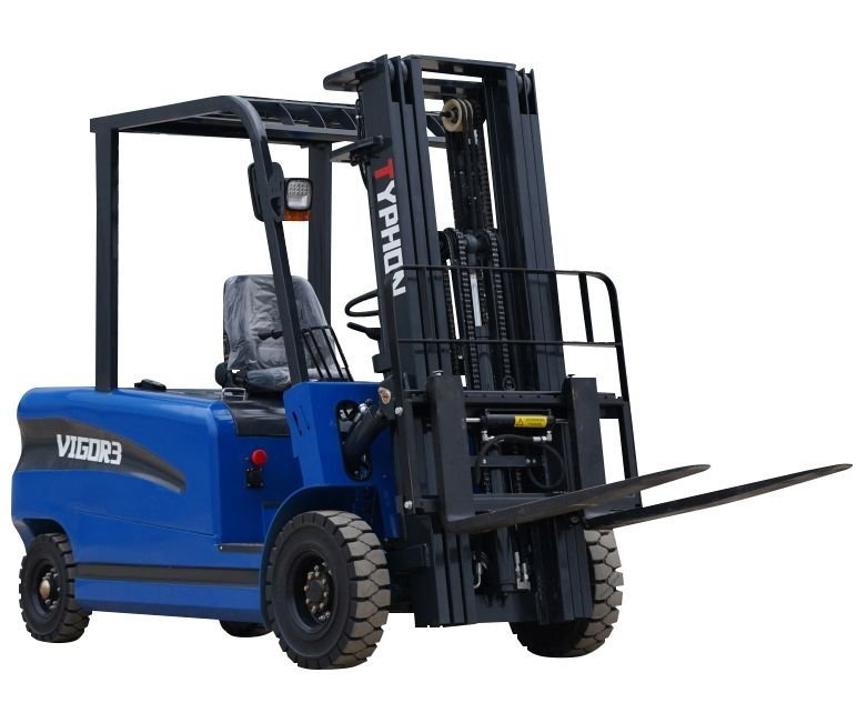 New 2025 TYPHON VIGOR 3.0 Blue Electric Forklift 3 Ton Lifter Lift Truck Jitney Hi-Lo