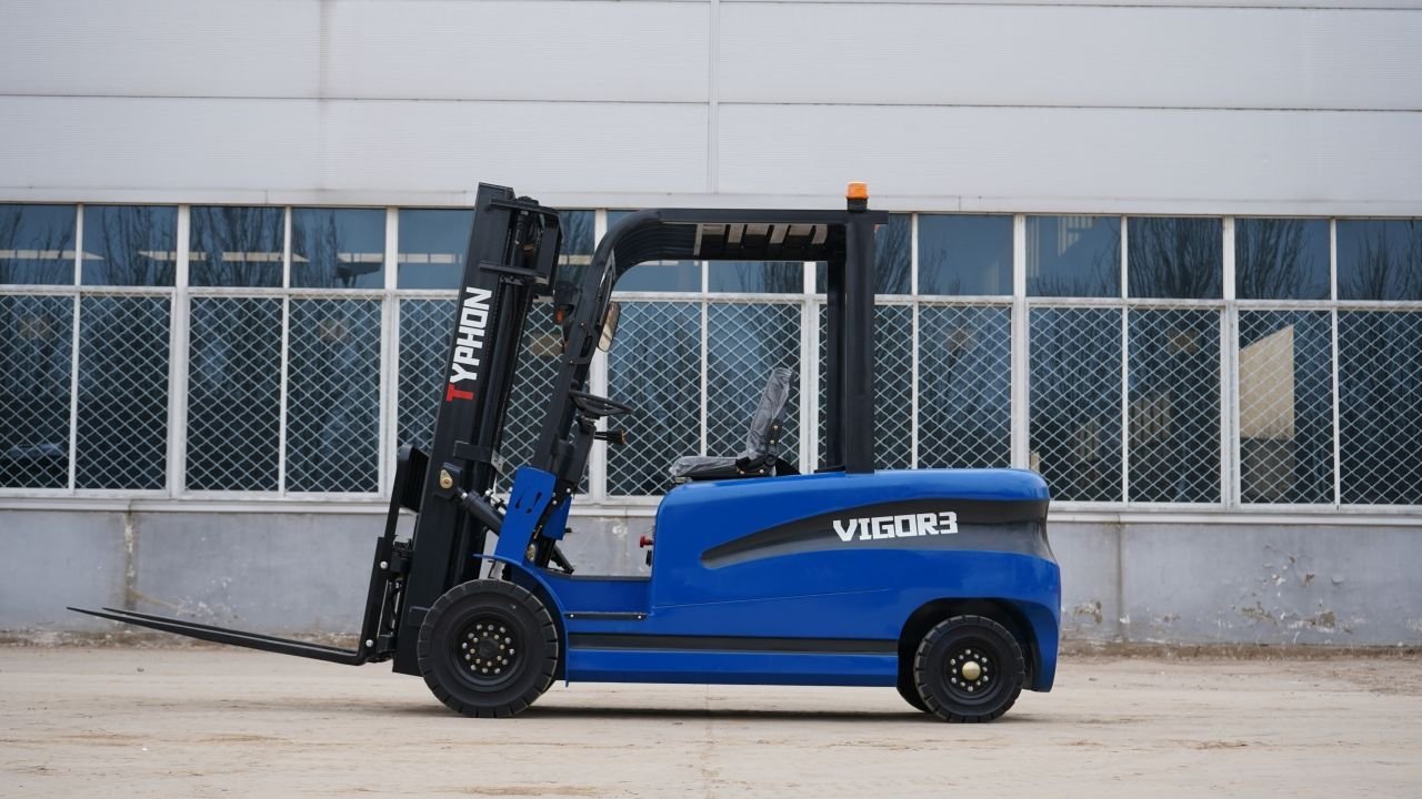 New 2025 TYPHON VIGOR 3.0 Blue Electric Forklift 3 Ton Lifter Lift Truck Jitney Hi-Lo