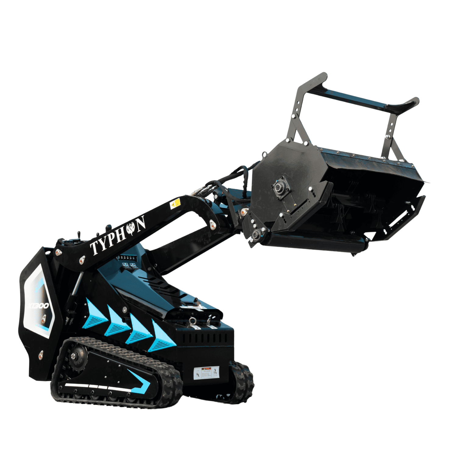 New TYPHON STOMP X1300 & STOMP 509 Mini Skid Steer Forestry Mulcher Attachment