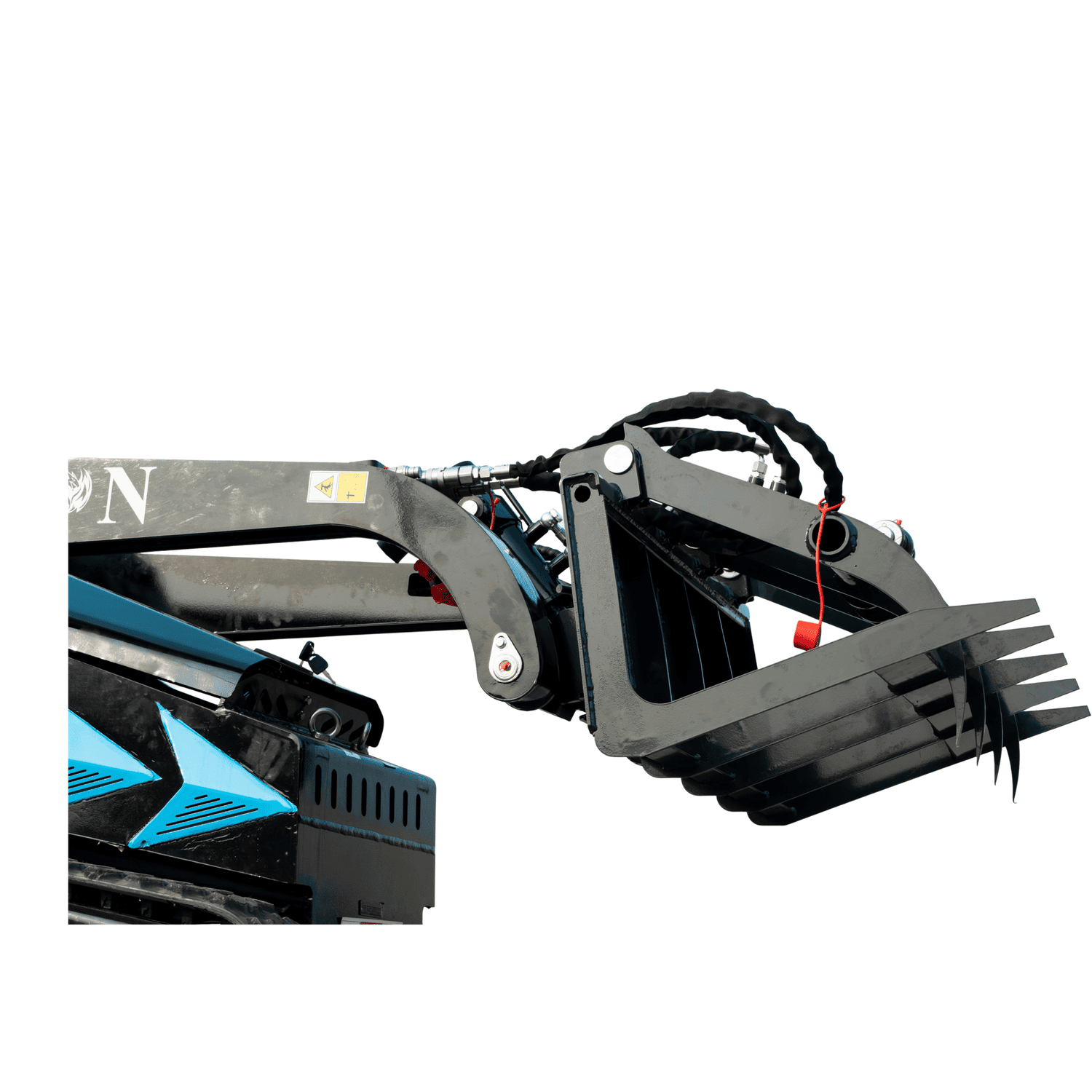 Hydraulic Wood Grabber Attachment Mini Skid Steer TYPHON STOMP X1300 & STOMP 509