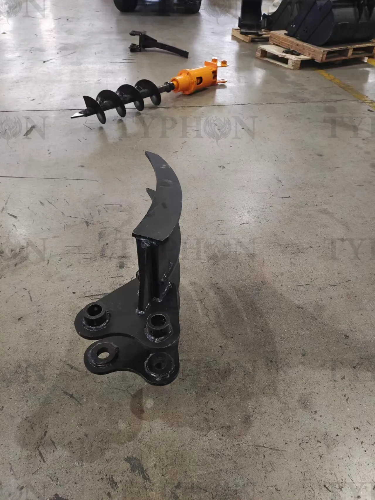 Mini Excavator Attachment Rake 22" Wide TYPHON Attachments For 2-3.5 ton Diggers For TERROR X2 PRO