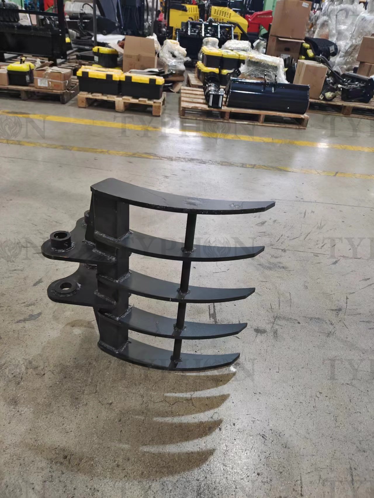 Mini Excavator Attachment Rake 22" Wide TYPHON Attachments For 2-3.5 ton Diggers For TERROR X2 PRO