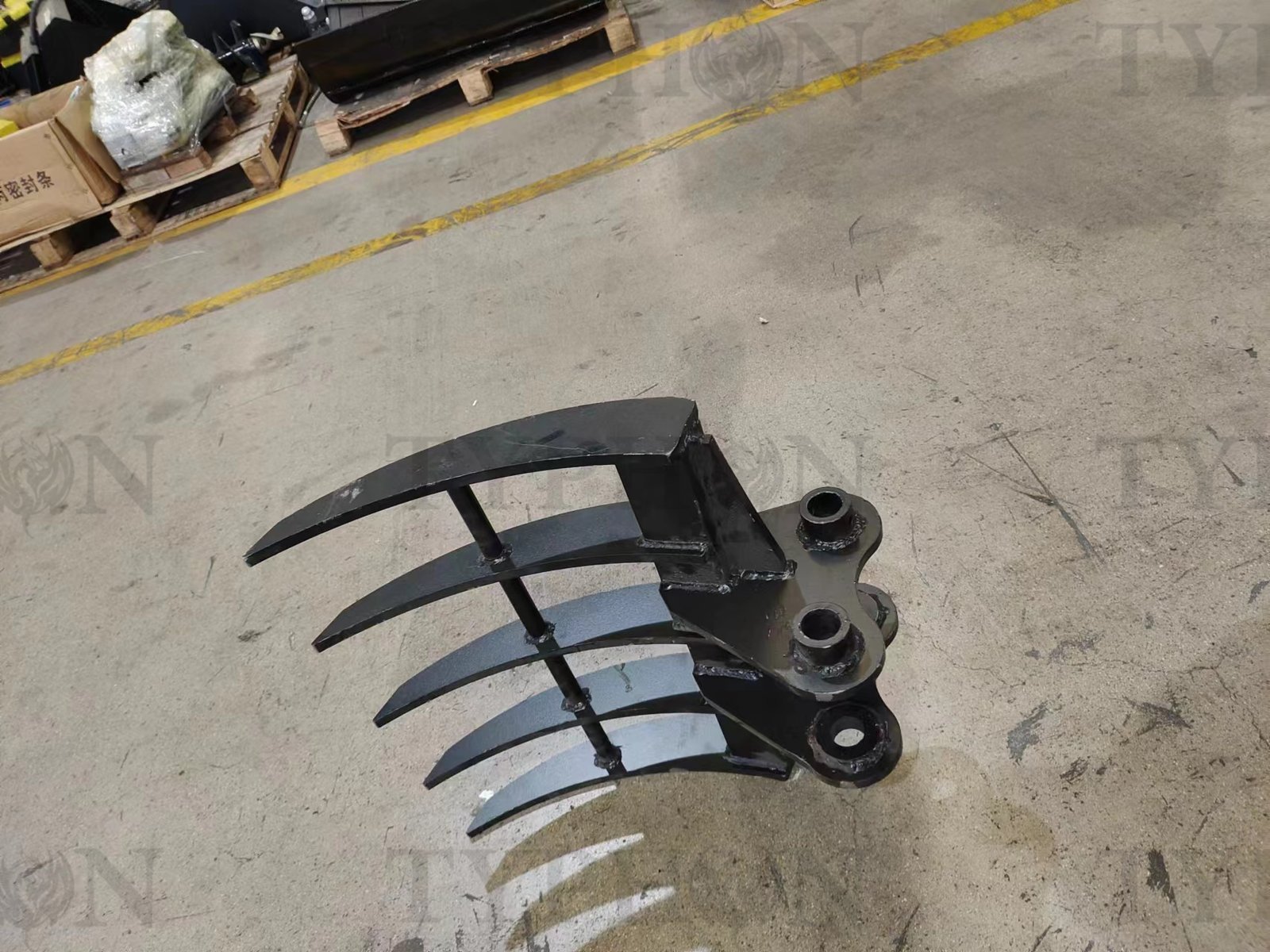 Mini Excavator Attachment Rake 22" Wide TYPHON Attachments For 2-3.5 ton Diggers For TERROR X2 PRO