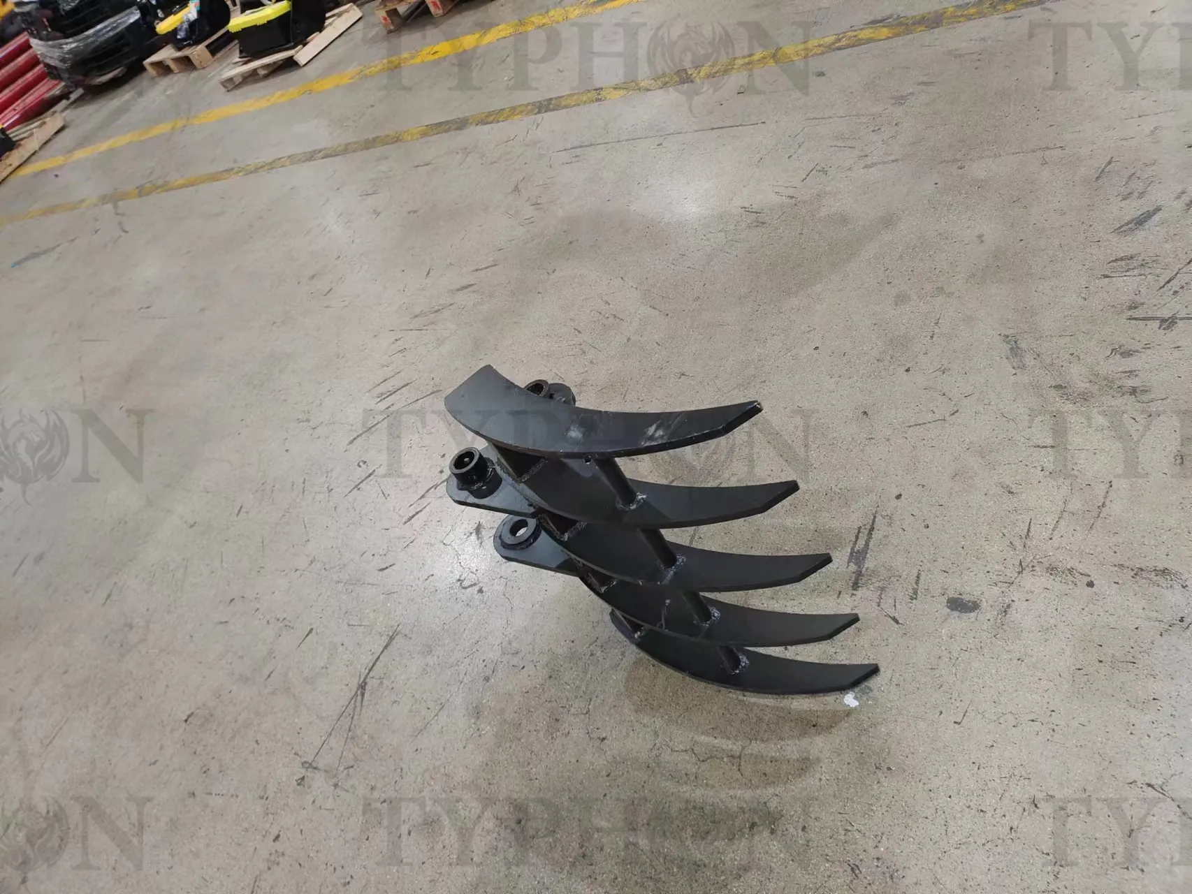Mini Excavator Attachment Rake 22" Wide TYPHON Attachments For 2-3.5 ton Diggers For TERROR X2 PRO