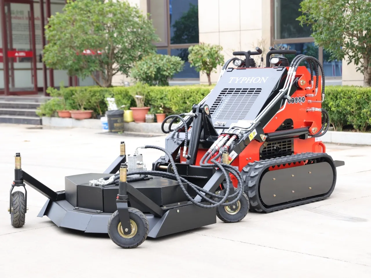 Skid Steer Loader Lawn Mower Attachment USA