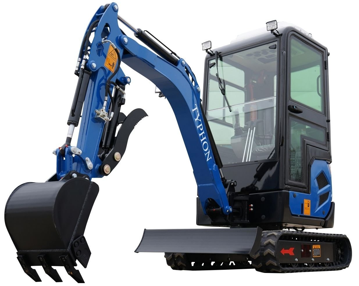 2025 4000 lb TYPHON TERROR XVII Cabin Mini Excavator Rubber Track with Kubota D902 Diesel Engine USA