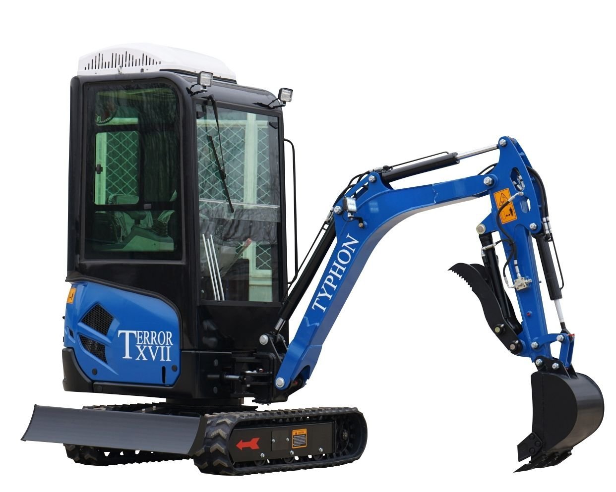 2025 4000 lb TYPHON TERROR XVII Cabin Mini Excavator Rubber Track with Kubota D902 Diesel Engine USA