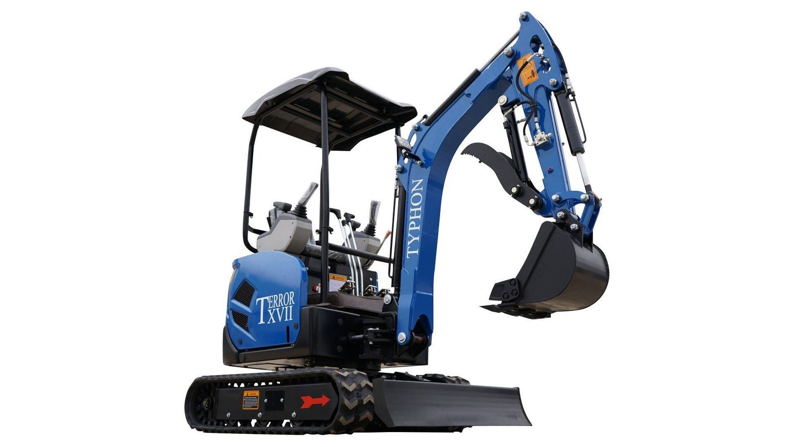 2025 3800 lb TYPHON TERROR XVII Mini Excavator Rubber Track with Kubota D902 Diesel Engine USA
