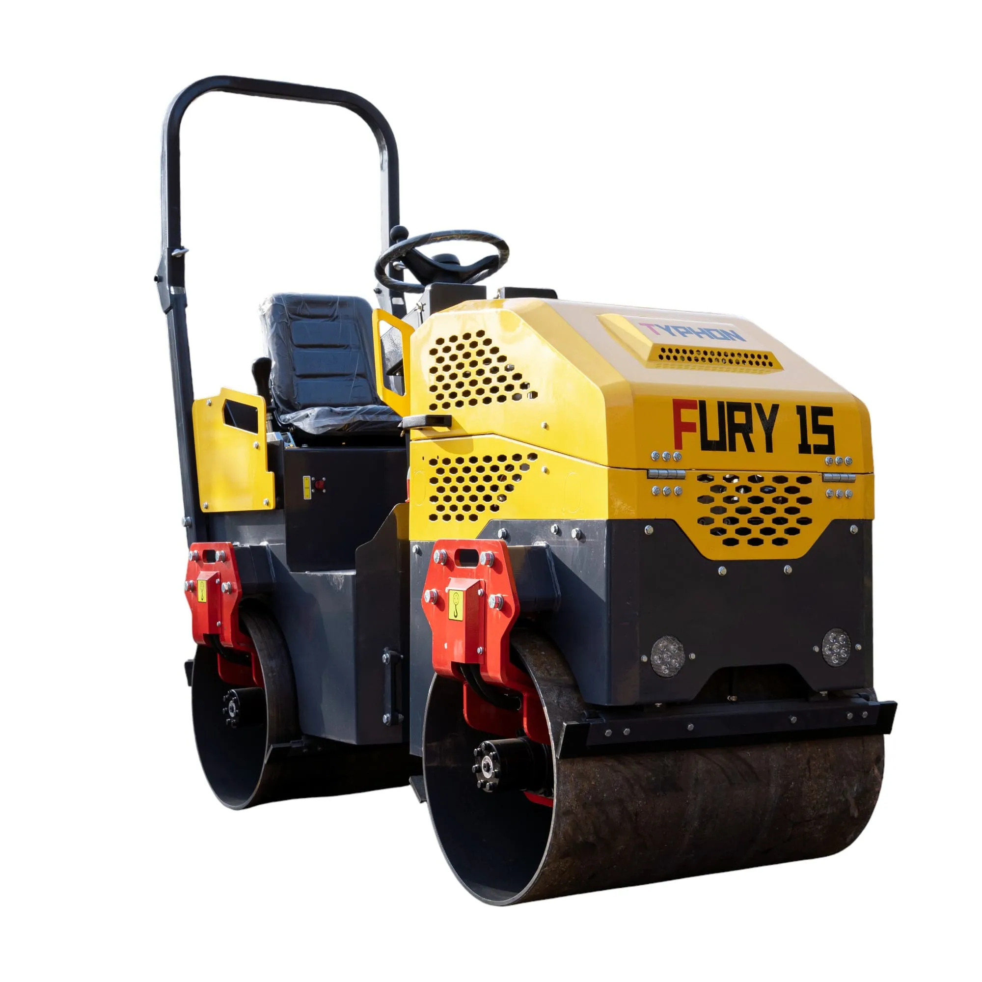 TYPHON FURY 15 Mini Road Roller 1.5Ton 13.5 hp B&S Gas Engine Hydraulic Steering
