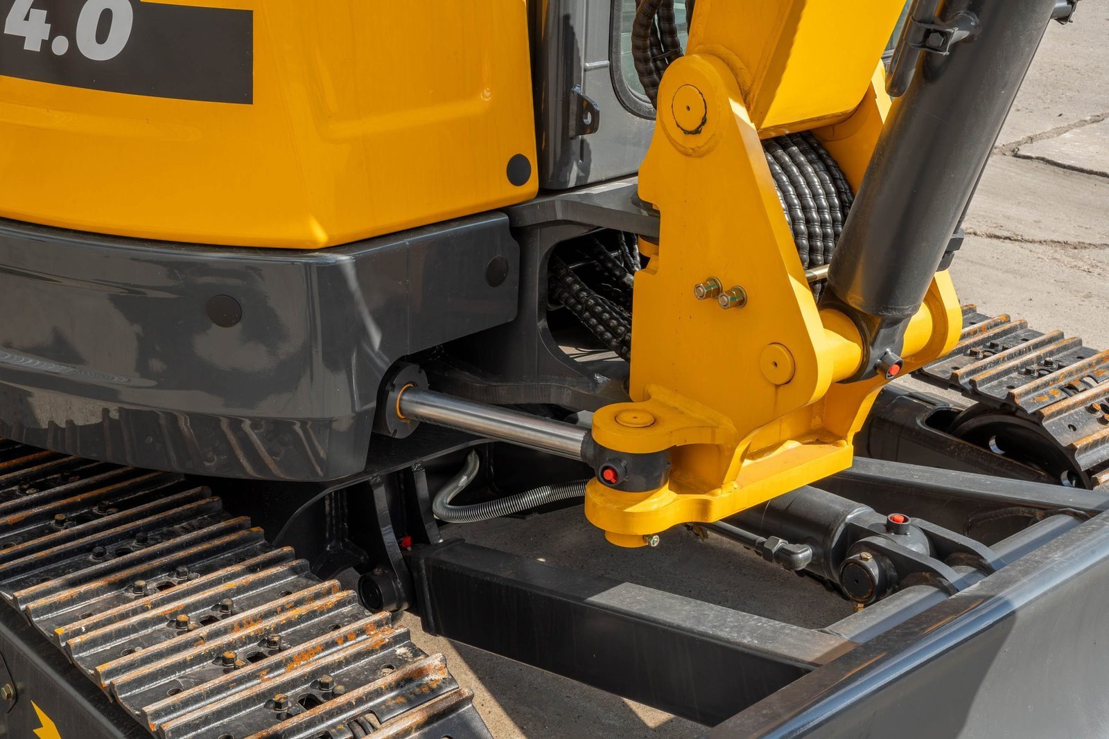 TYPHON NAGA 4.0 Mini Excavator w 4 Ton 24.4hp Yanmar Diesel Engine Metal Track ISO SAE control switch, AC Heater Cabin, 2 Travel Speed