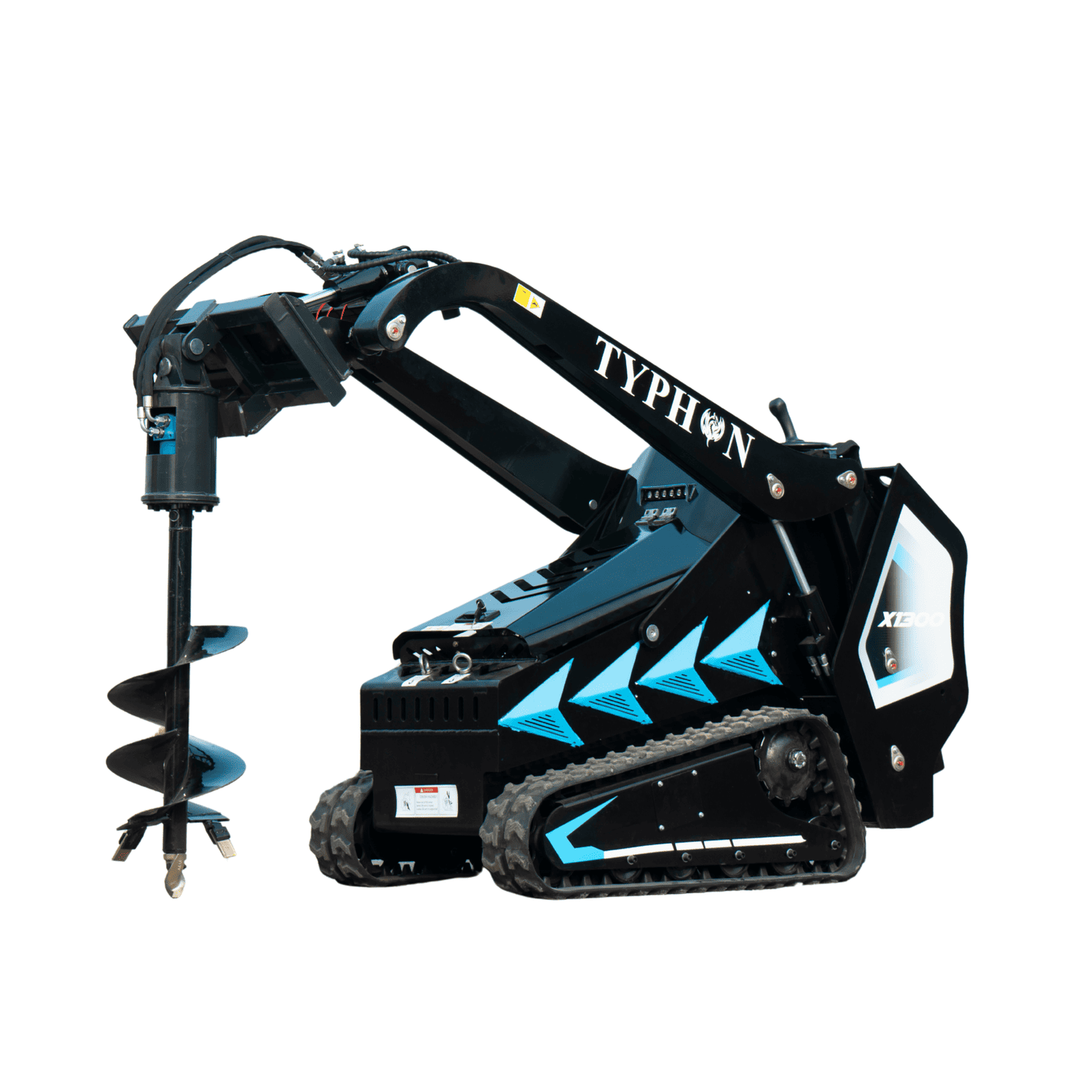 TYPHON STOMP X1300 & STOMP 509 Mini Skid Steer Auger Attachment 200mm Hydraulic