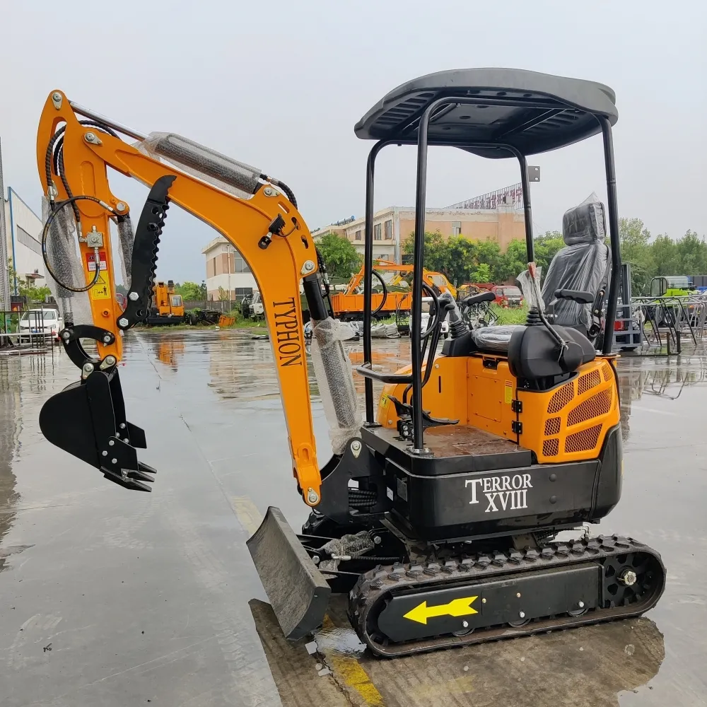TYPHON TERROR XVIII Mini Excavator – 4000lbs EPA Certified USA KUBOTA D902 engine