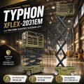 TYPHON xFLEX-2031EM 1.2 Ton Electric Mini Scissor Lift with 20ft Max Platform Height and 19.7″ Platform Extend