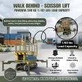 TYPHON xFlex-2037W Walk-Behind Scissor Lift comes with 20ft Working Height and Manual outriggers 1102 lbs load capacity 110V Electric