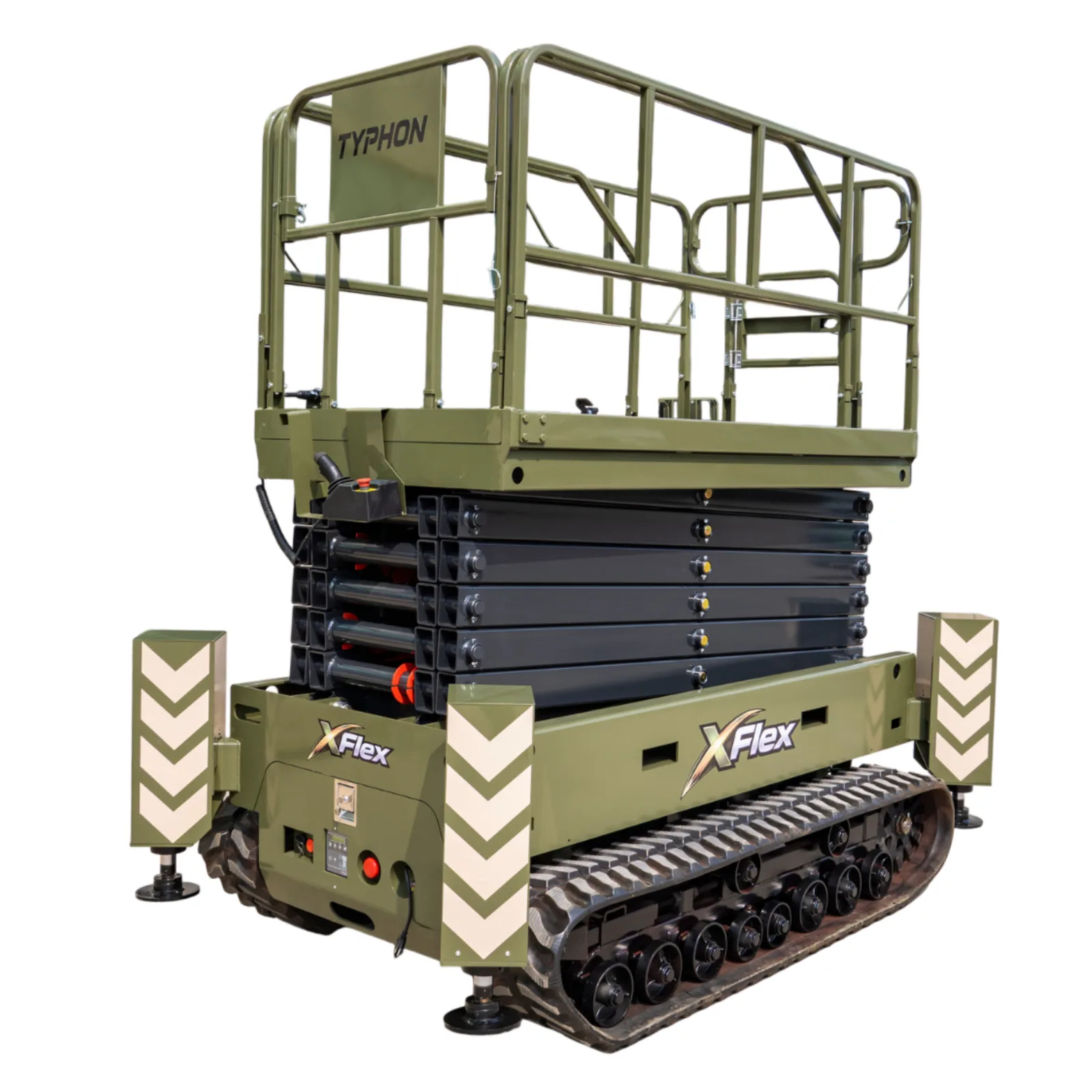 TYPHON xFlex-4068ET Electric Rubber Track Scissor Lift 3.2 Ton with 5.4HP Hydraulic Pump Motor… – product detail image 3