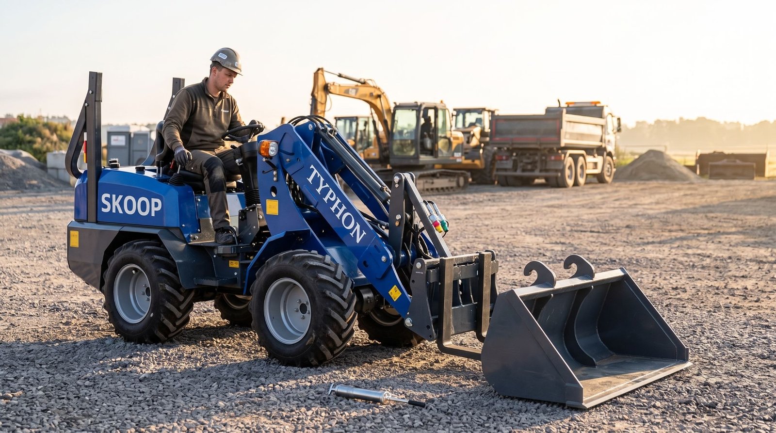 change wheel loader attachments safely