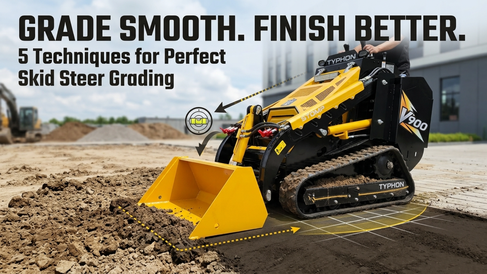 Skid steer grading techniques
