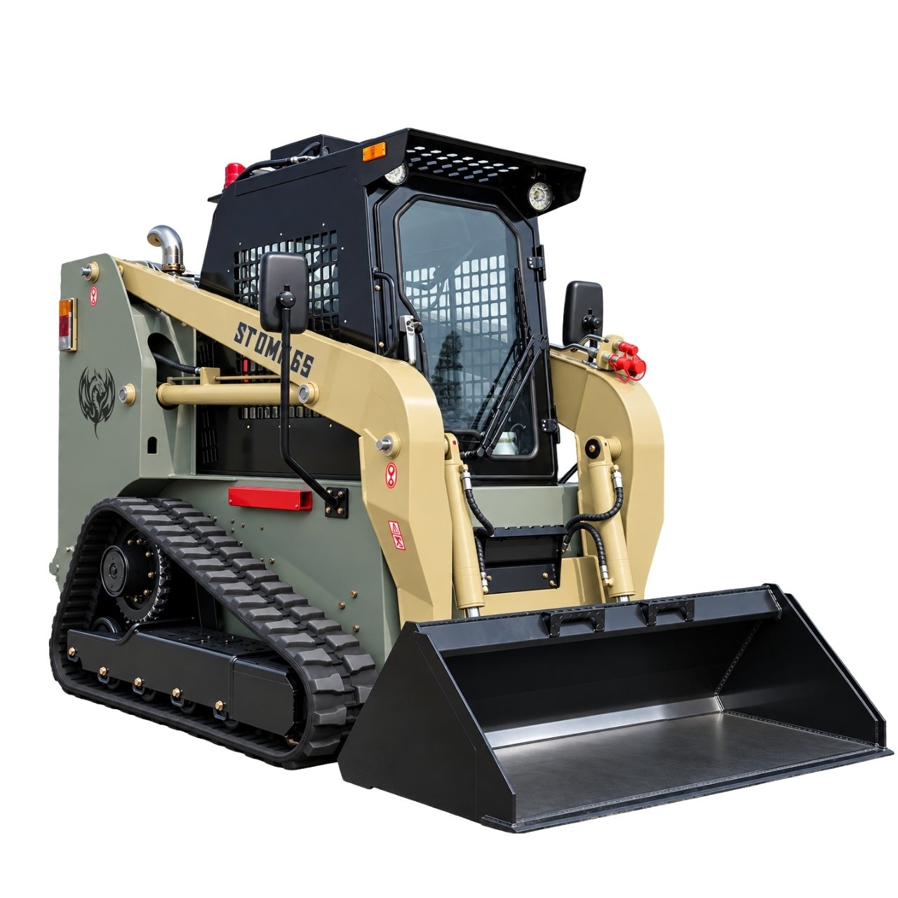 TYPHON STOMP 65 PROPACT Series - 9,000 lbs 74 HP Skid Steer Loader, Cummins 4-Cylinder Diesel USA Engine, High-Flow Hydraulics & AC/Heater Cab