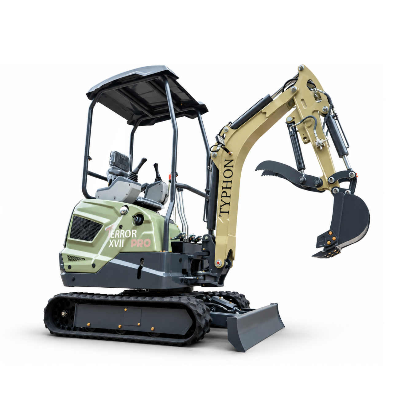 TYPHON TERROR XVII PROPACT Series - 4,000 lb Mini Excavator Canopy with Kubota D902 Diesel Engine