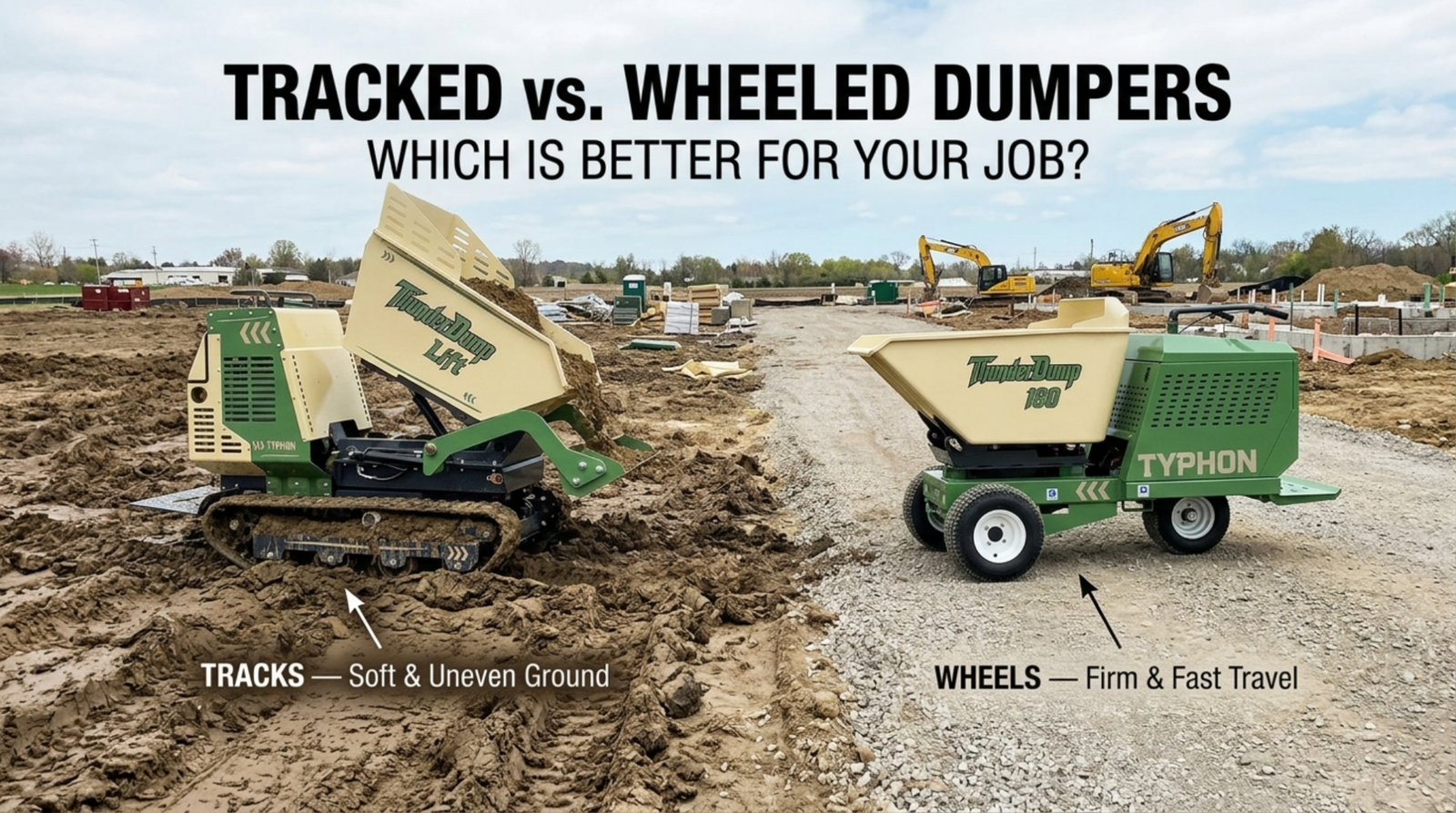 Tracked Dumpers for Soft and Uneven Ground