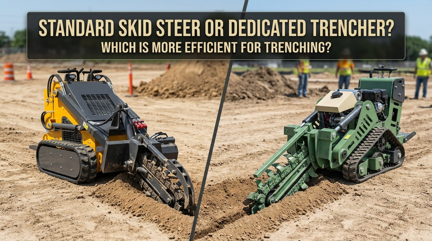 Standard skid steer or dedicated trencher